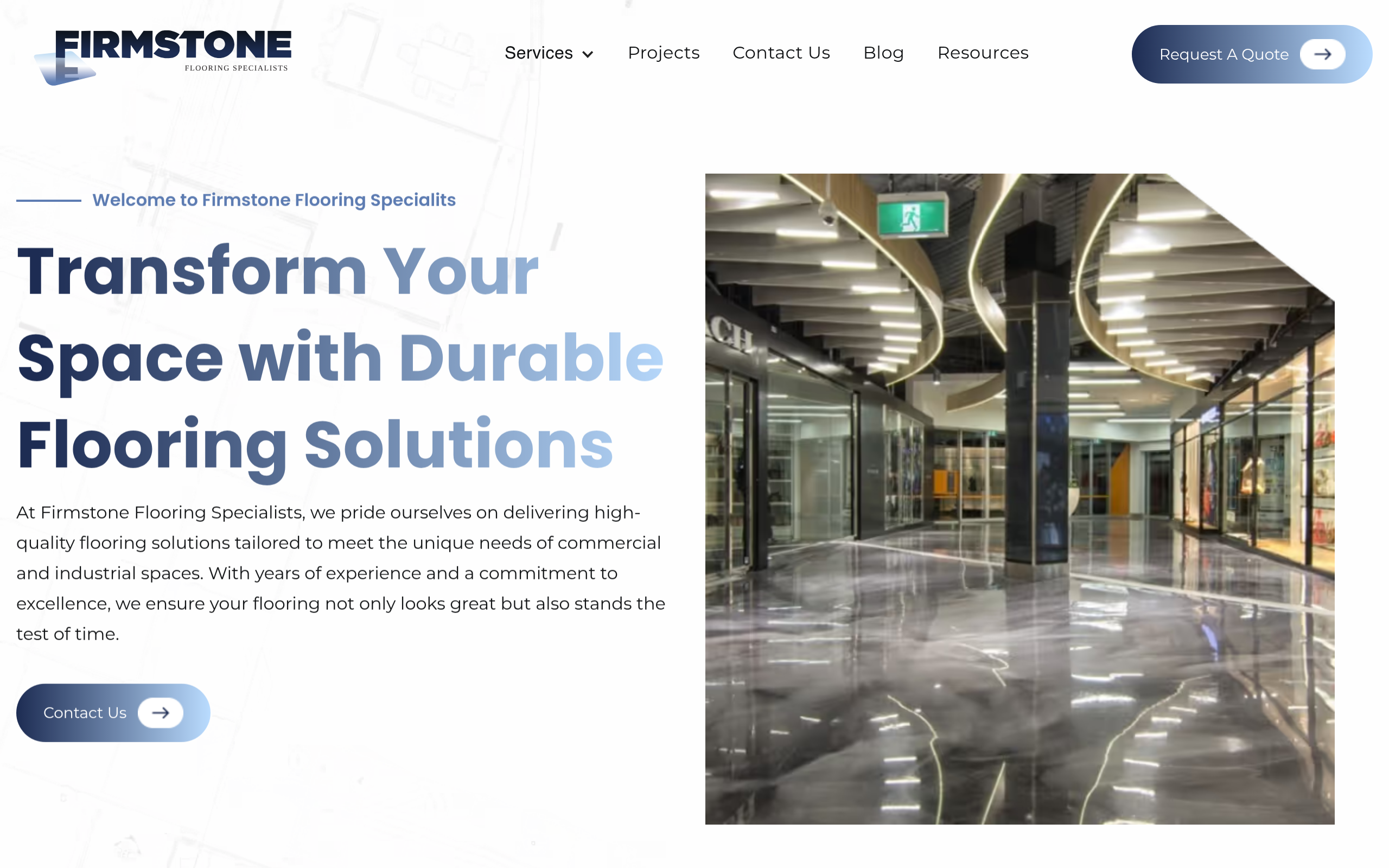 Firmstones website screenshot — Professional Services