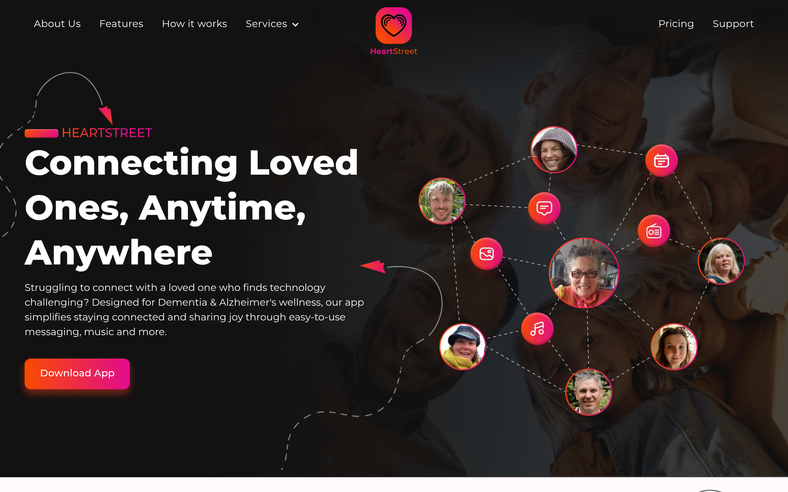 HeartStreet website screenshot — Wellness App by Locally