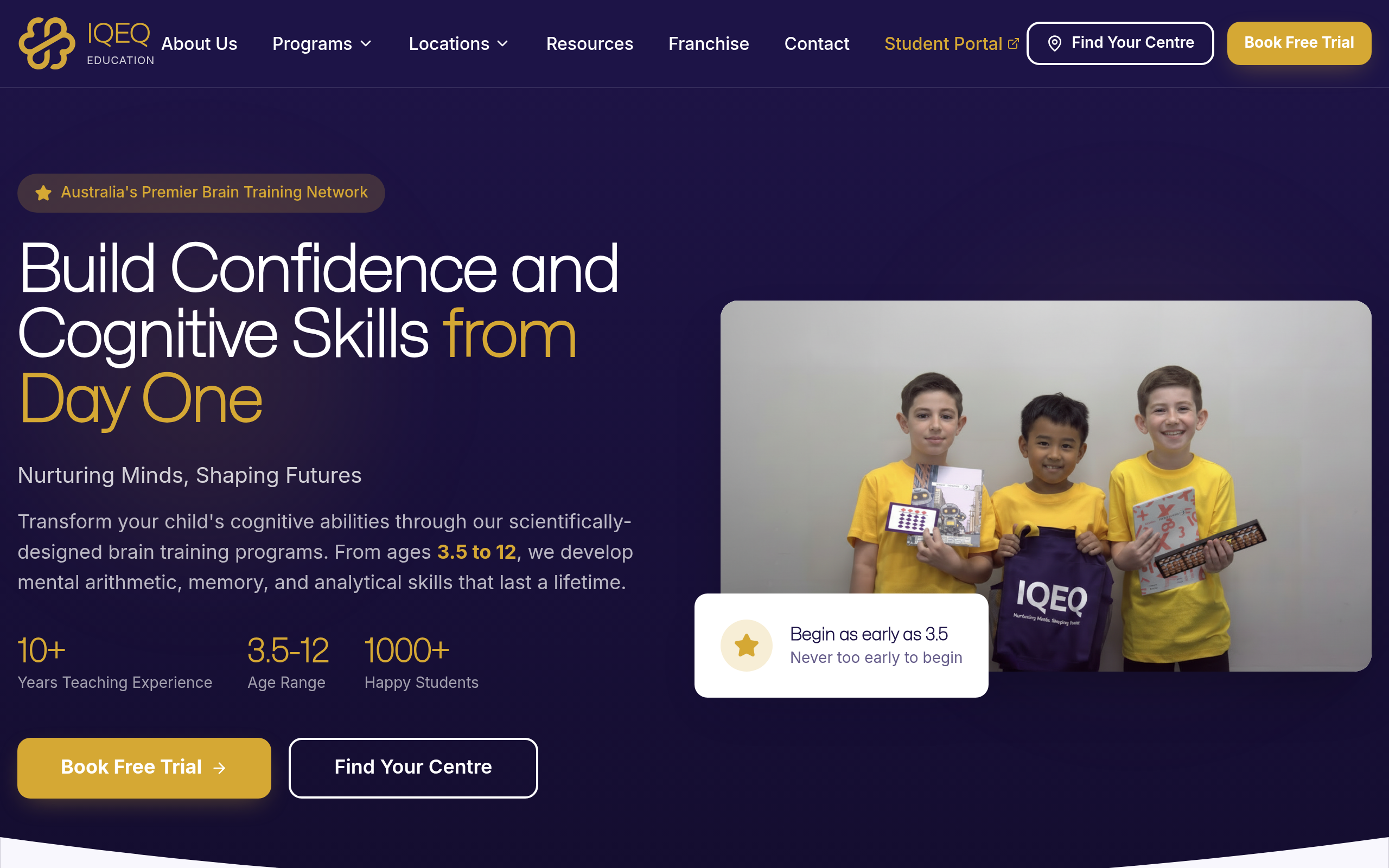 IQEQ Education website screenshot — Education by Locally