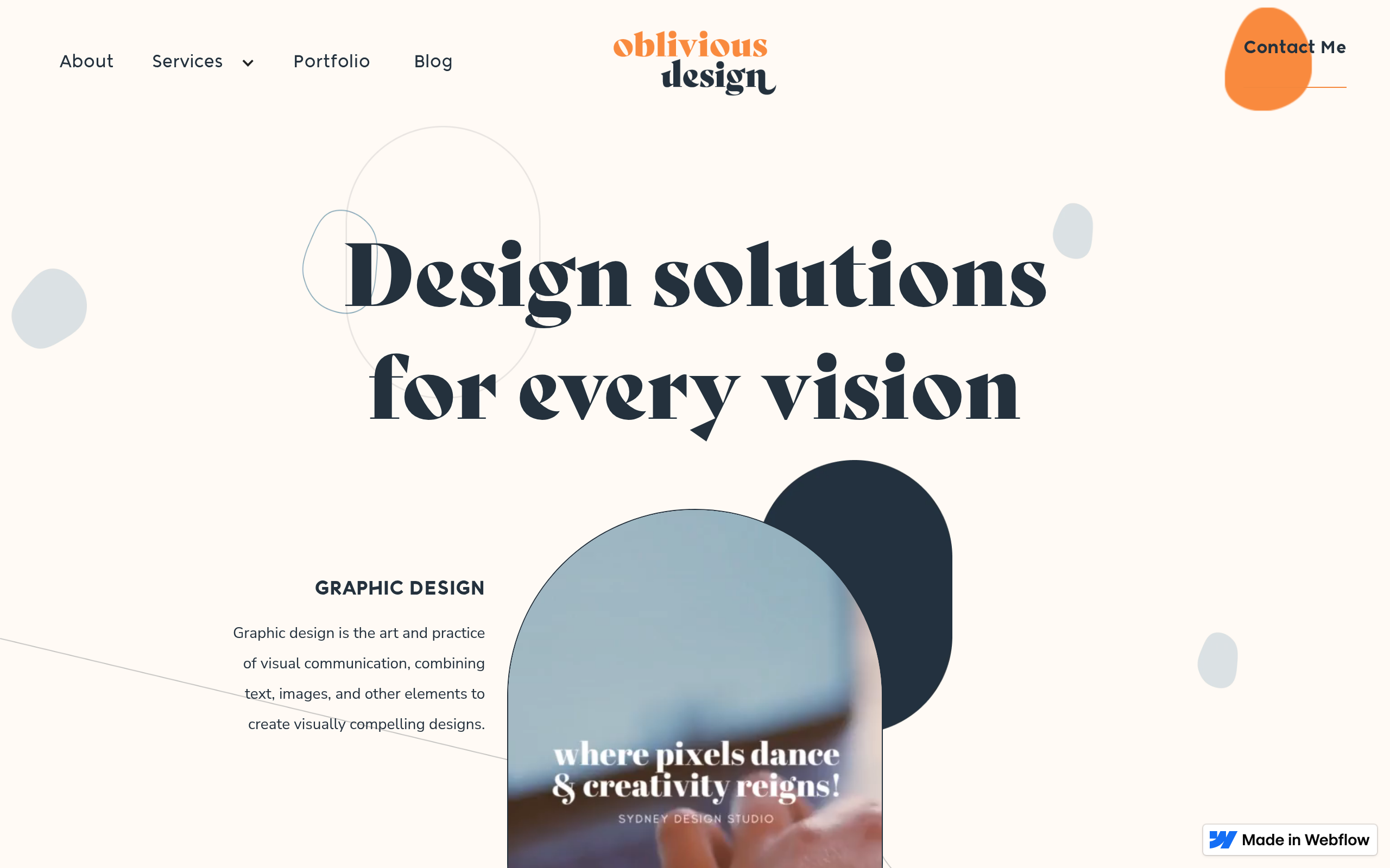 Oblivious Design website screenshot — Design Studio by Locally
