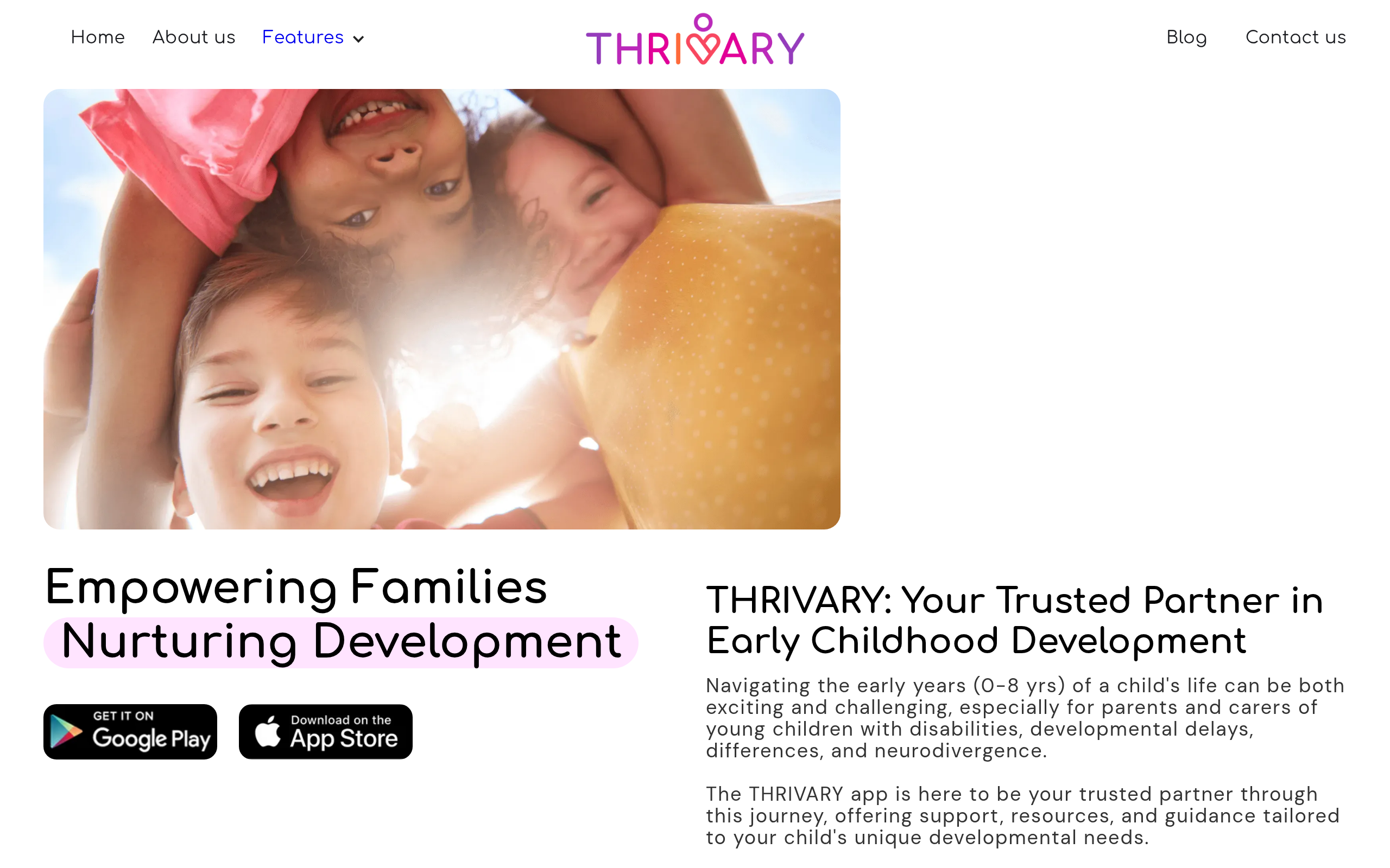 Thrivary website screenshot — Business Consulting by Locally
